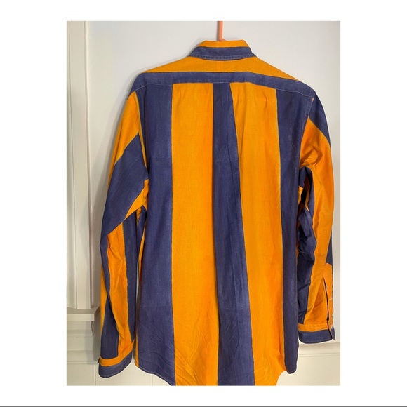 Ralph Lauren Polo Button Down, Orange and Purple, Retro. Large. - Picture 3 of 3